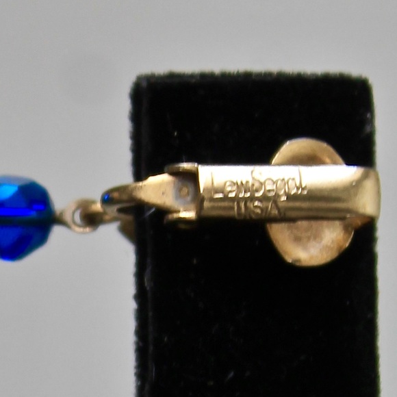 LEWIS SEGAL OF CALIFORNIA EARRINGS CLIP DANGLES 4 INCH VINTAGE - Picture 8 of 8